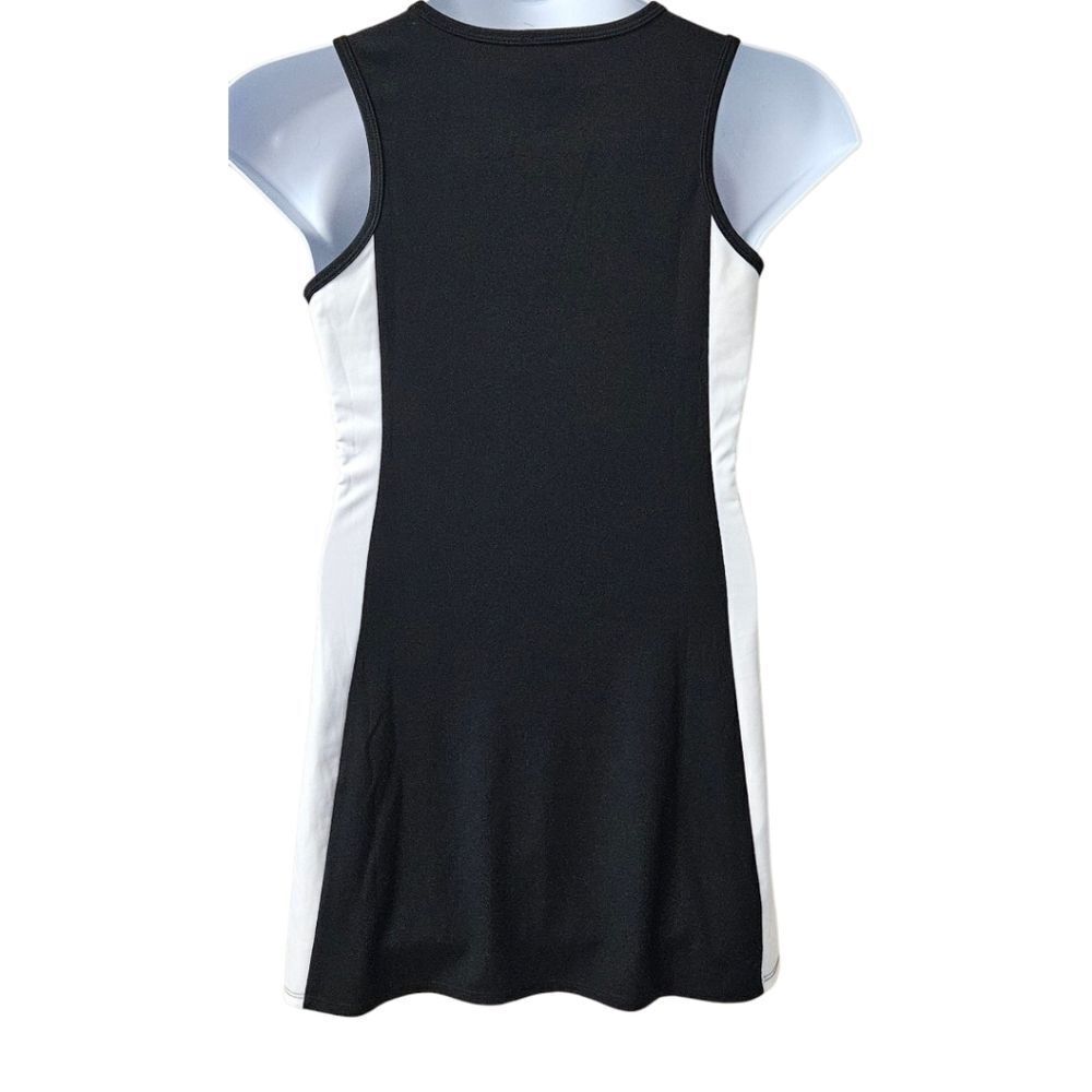 FLEXβTIME Women's Color Block Fit & Flare Black & White Mini Dress Size Medium - Picture 5 of 15